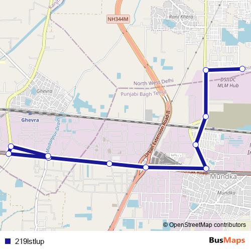 219lstlup bus Line Map