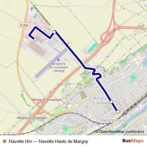 Navette Hm bus Line Map