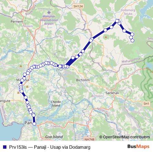Prv153is bus Line Map