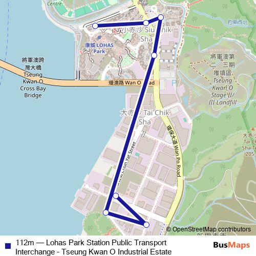 112m bus Line Map