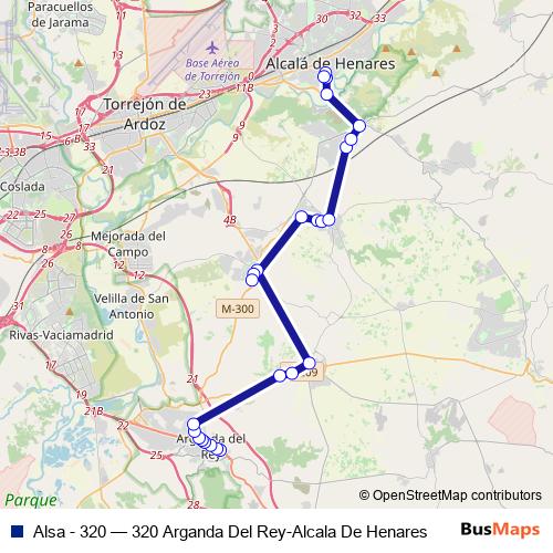 Alsa - 320 bus Line Map