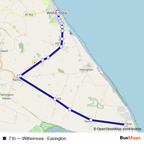 71b bus Line Map
