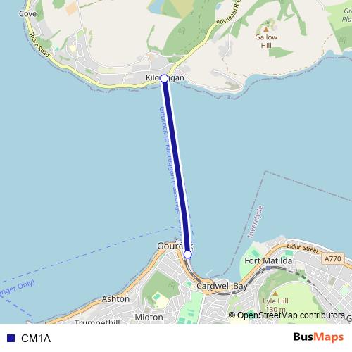 CM1A ferry Line Map