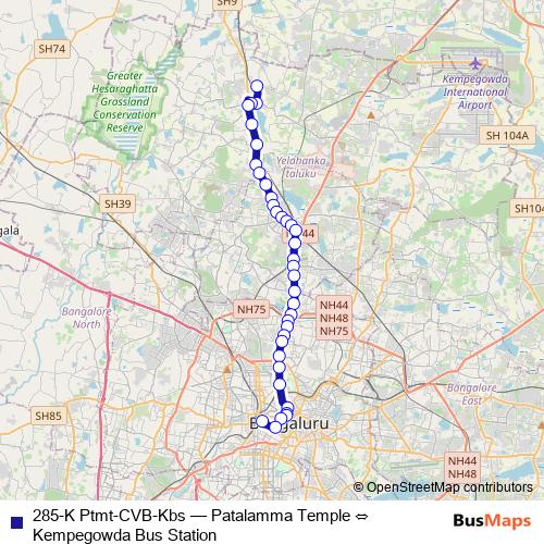285-K Ptmt-CVB-Kbs bus Line Map