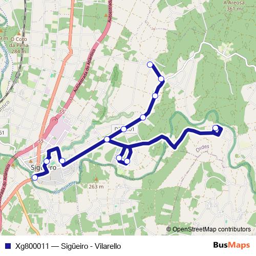 Xg800011 bus Line Map