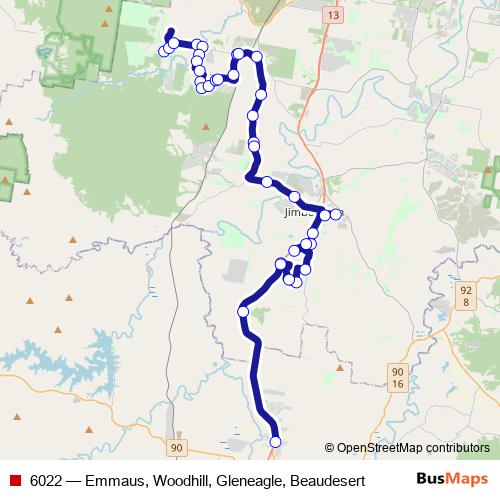 6022 bus Line Map