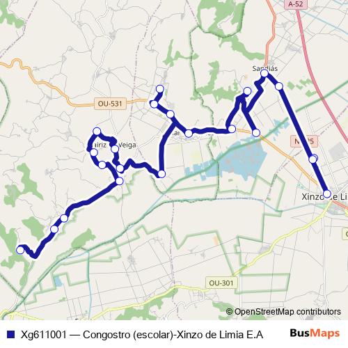 Xg611001 bus Line Map