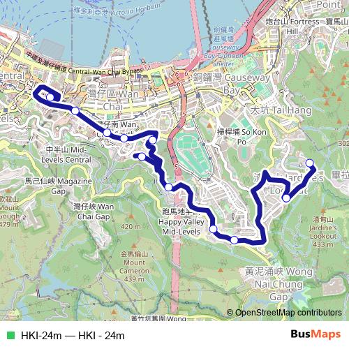 HKI-24m bus Line Map