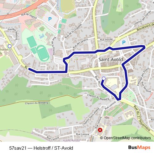 57sav21 bus Line Map