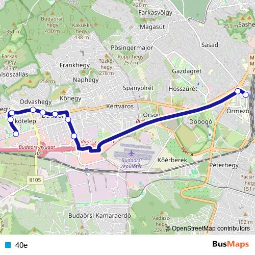 40e bus Line Map