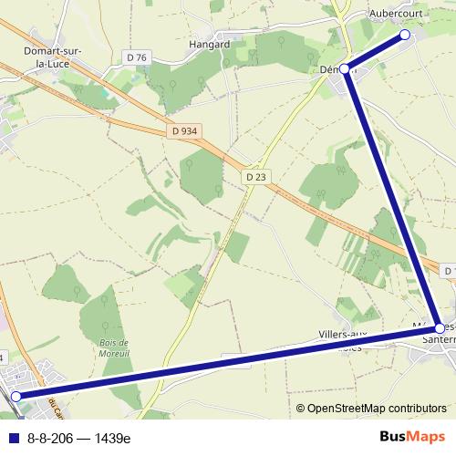 8-8-206 bus Line Map
