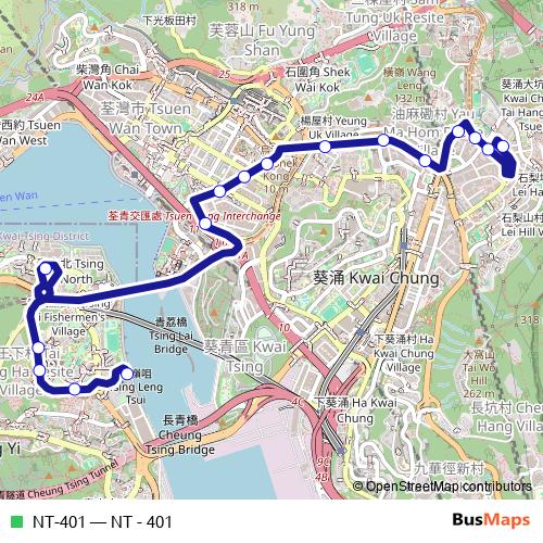 NT-401 bus Line Map