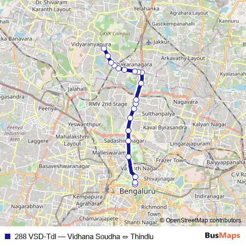 288 VSD-Tdl bus Line Map