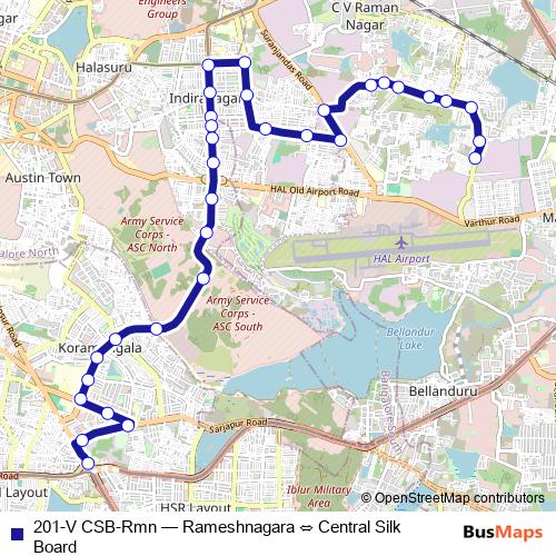 201-V CSB-Rmn bus Line Map