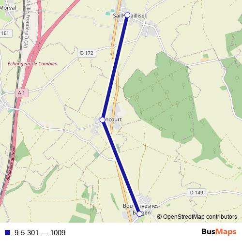 9-5-301 bus Line Map