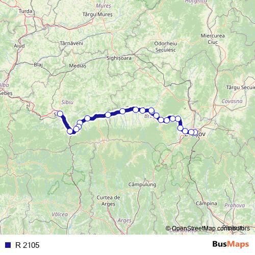 R 2105 rail Line Map