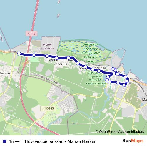 1л bus Line Map