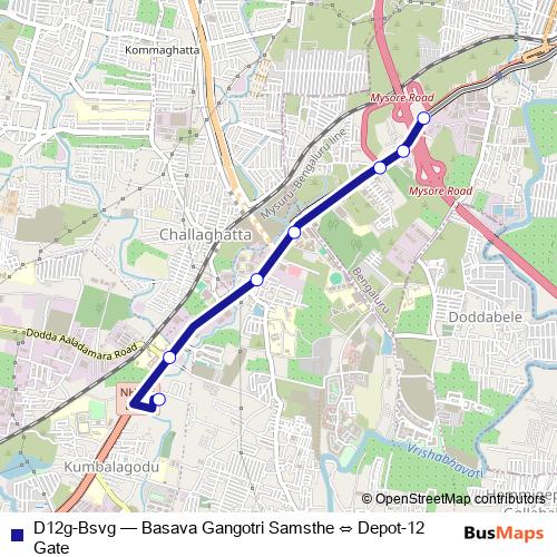 D12g-Bsvg bus Line Map