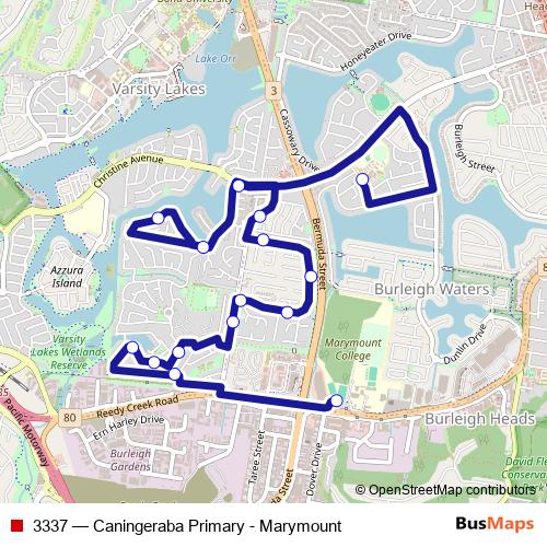 3337 bus Line Map
