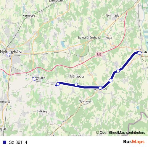 Sz 36114 rail Line Map
