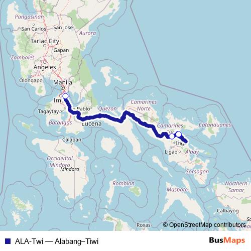 ALA-Twi bus Line Map