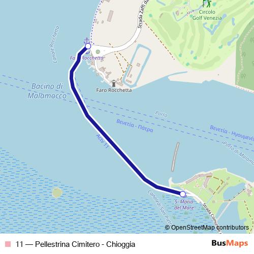 11 ferry Line Map