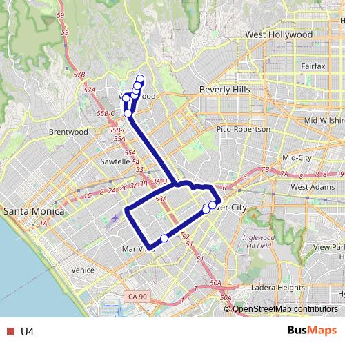 U4 bus Line Map