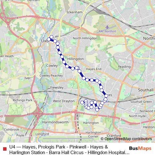 U4 bus Line Map