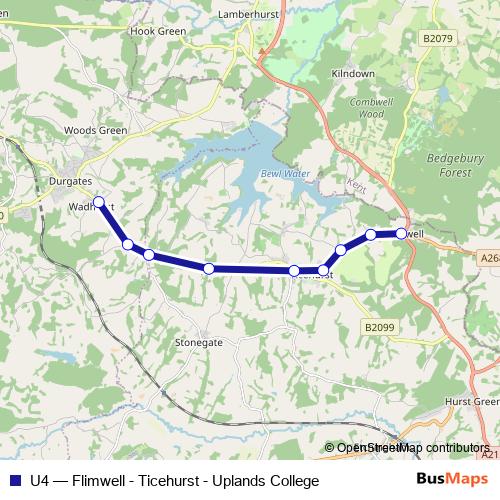 U4 bus Line Map