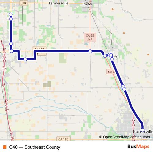 C40 bus Line Map