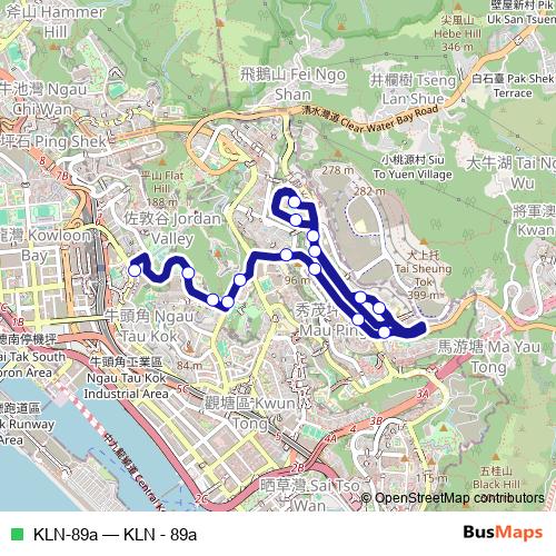 KLN-89a bus Line Map