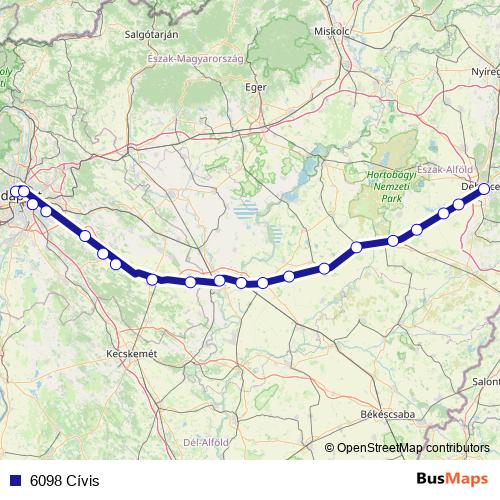 6098 Cívis rail Line Map