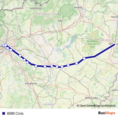 6098 Cívis rail Line Map
