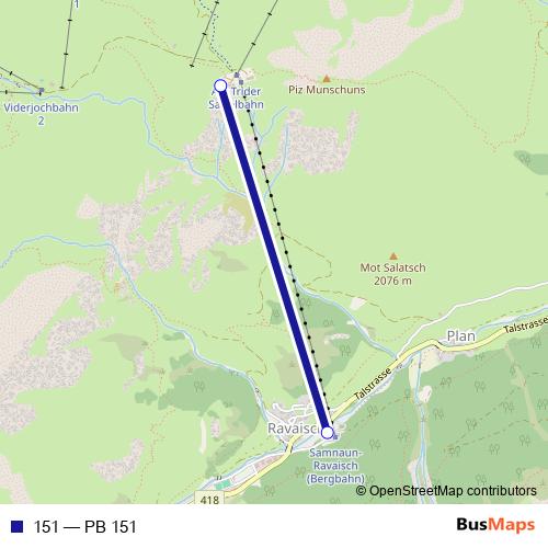 151 cable-car Line Map