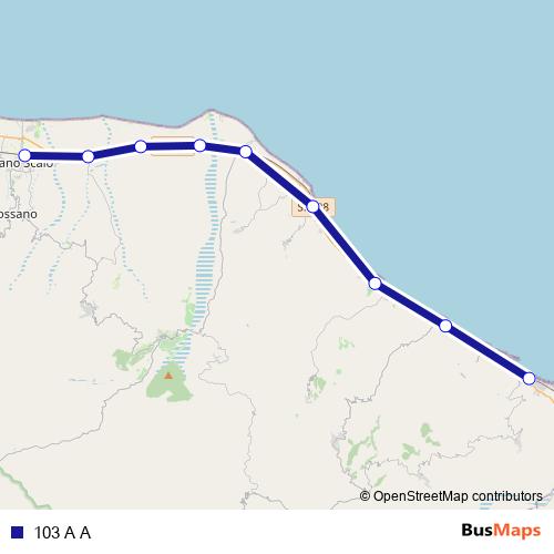 103 A A bus Line Map