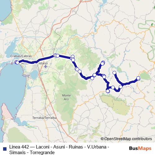 Linea 442 bus Line Map