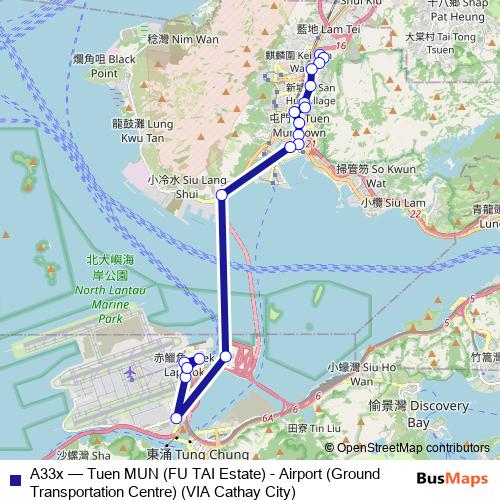 A33x bus Line Map