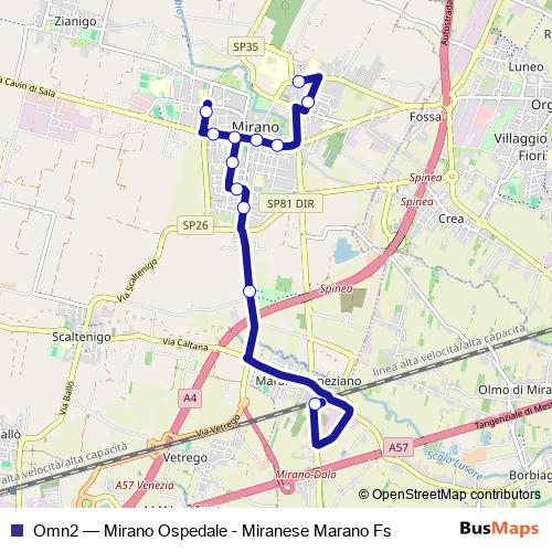 Omn2 bus Line Map