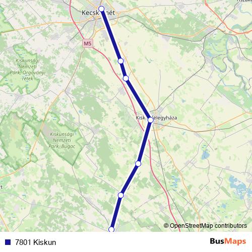 7801 Kiskun rail Line Map