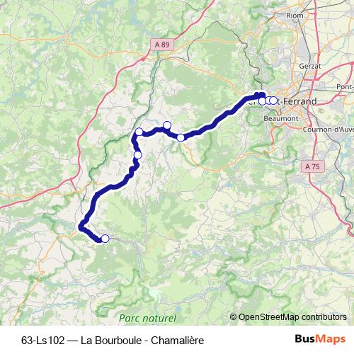 63-Ls102 bus Line Map