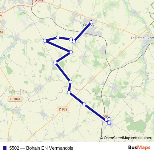 5502 bus Line Map