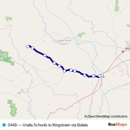 S449 bus Line Map