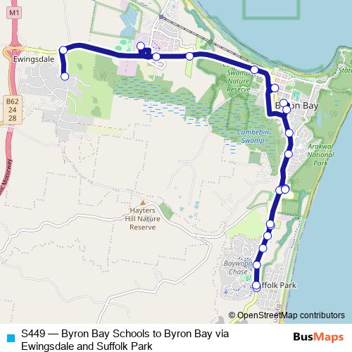 S449 bus Line Map