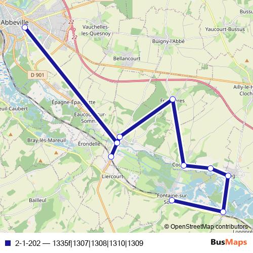 2-1-202 bus Line Map
