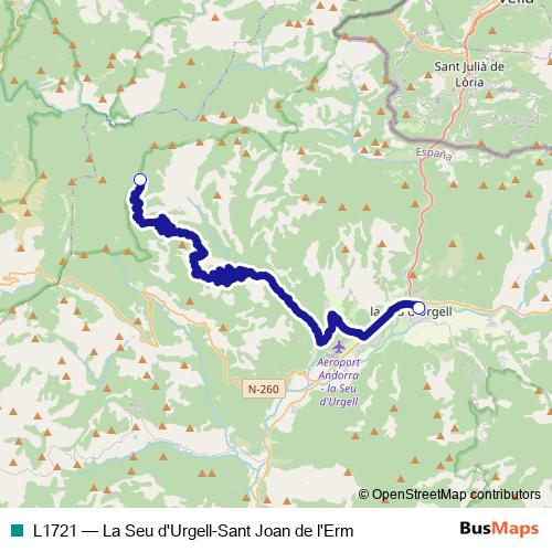 L1721 bus Line Map