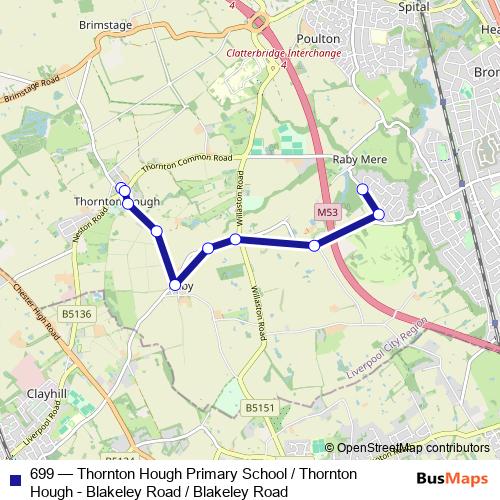 699 bus Line Map