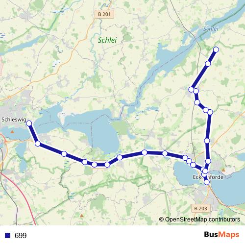699 bus Line Map