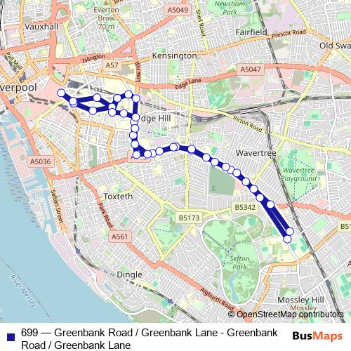 699 bus Line Map