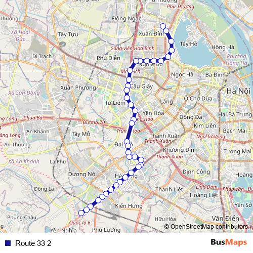 Route 33 2 bus Line Map