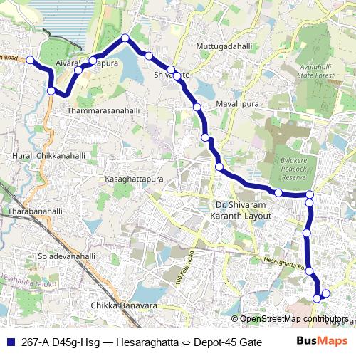 267-A D45g-Hsg bus Line Map